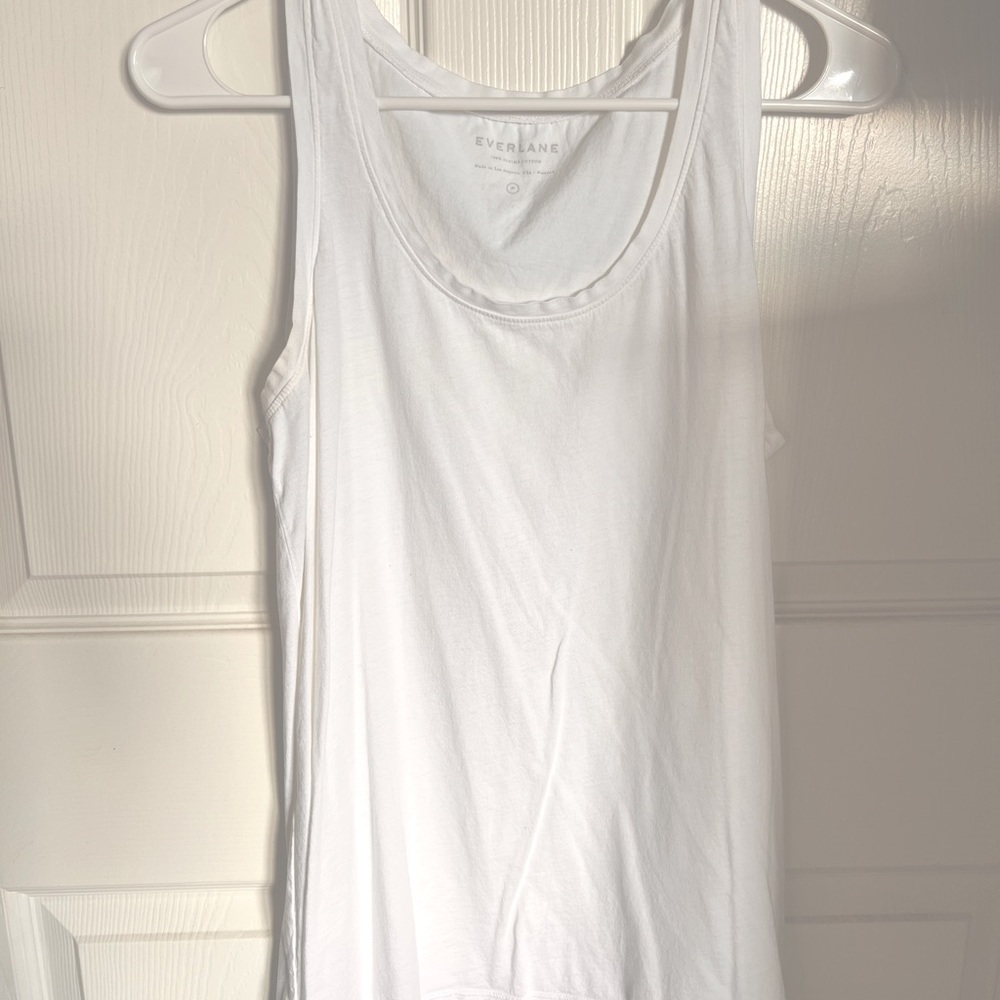 White Everlane Cotton Tank